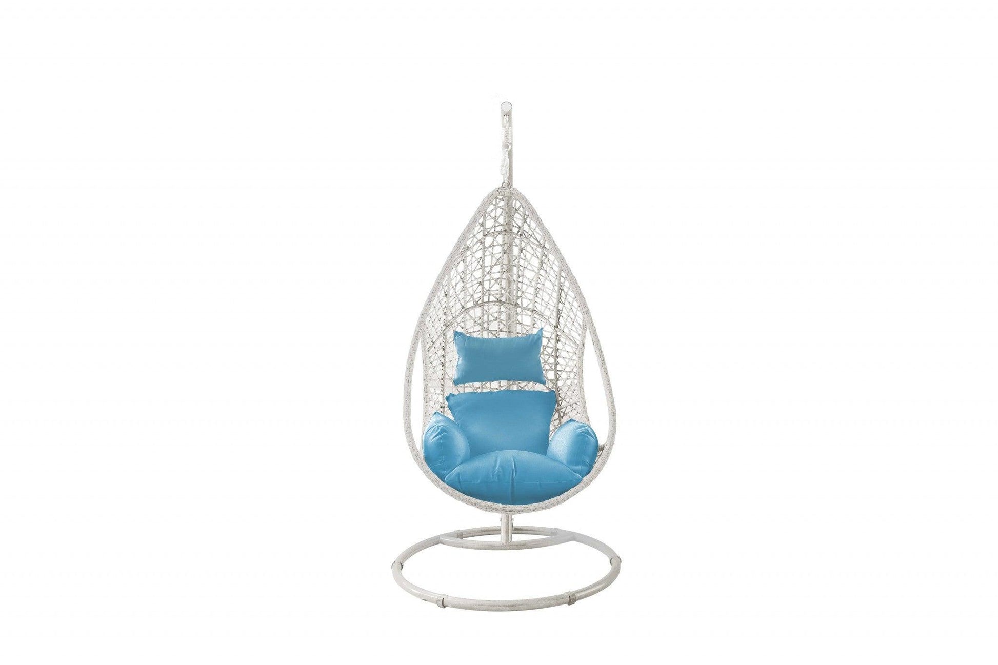 40 X 40 X 81 White Wash Hanging Egg Chair - AFS