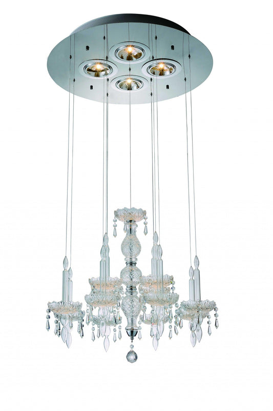 26 X 26 X 43 Clear Crystal Glass Pendant Lamp - AFS