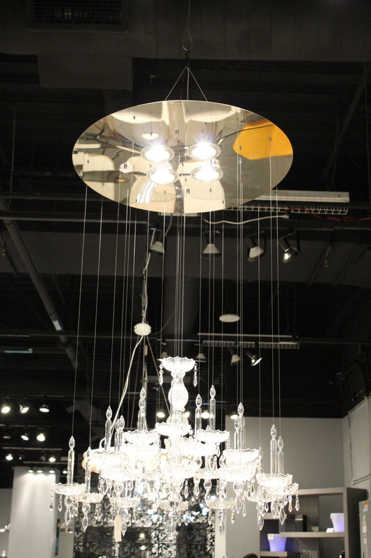 26 X 26 X 43 Clear Crystal Glass Pendant Lamp - AFS