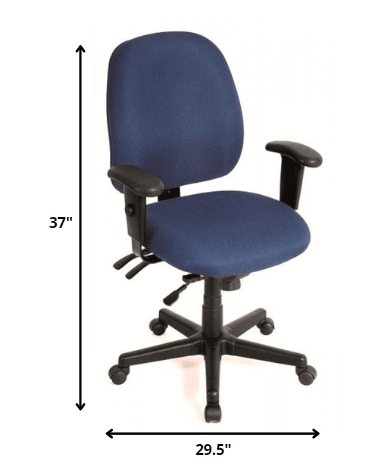 29.5" x 26" x 37" Navy Tilt Tension Control Fabric Chair - AFS