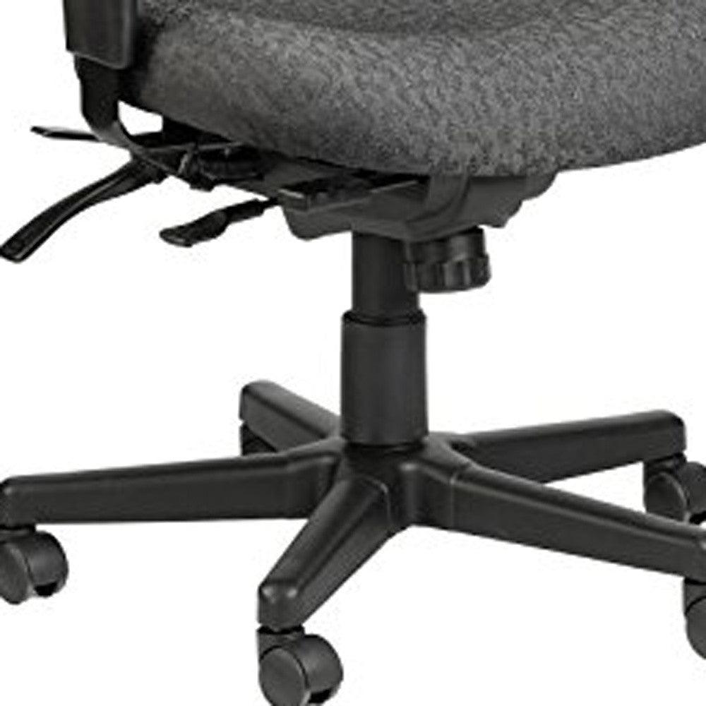 29.5" x 26" x 37" Charcoal Tilt Tension Control Fabric Chair - AFS