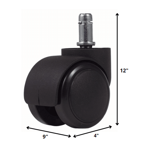 Black Soft Dual Wheel Casters Only - AFS