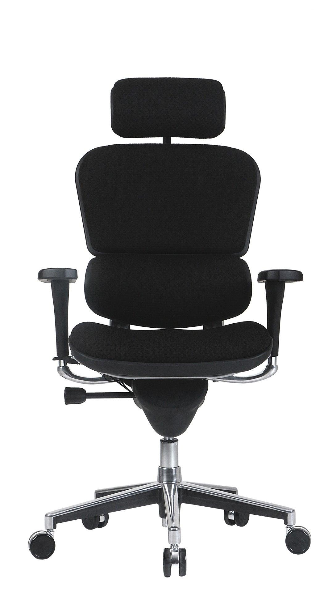 Deluxe Ergonomic Black Leather Executive Office Chair - AFS