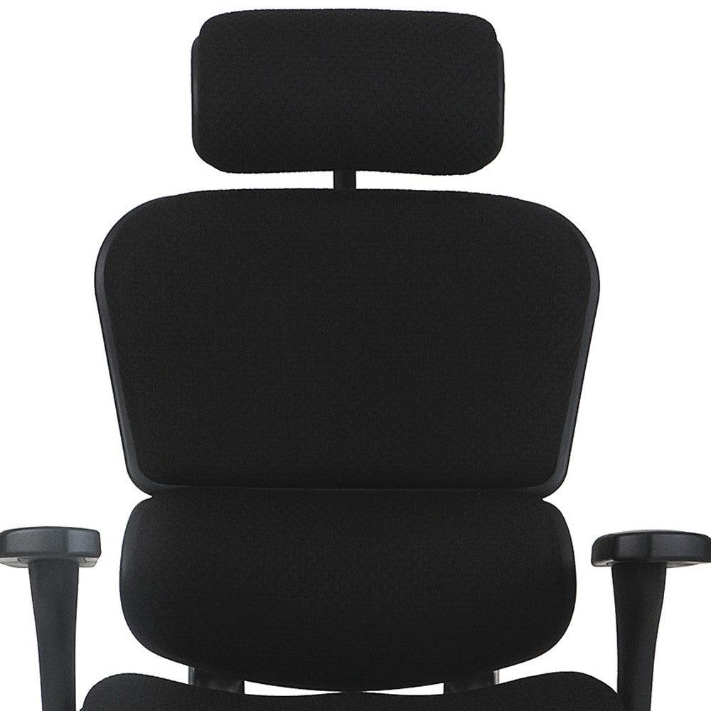 Deluxe Ergonomic Black Leather Executive Office Chair - AFS