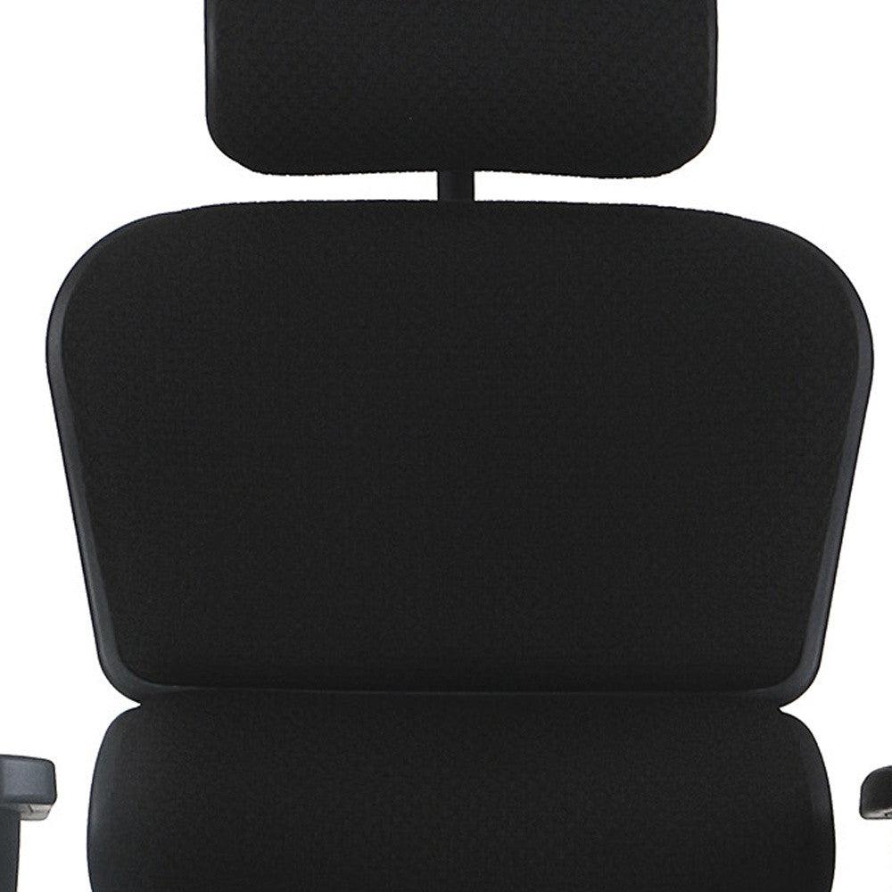 Deluxe Ergonomic Black Leather Executive Office Chair - AFS