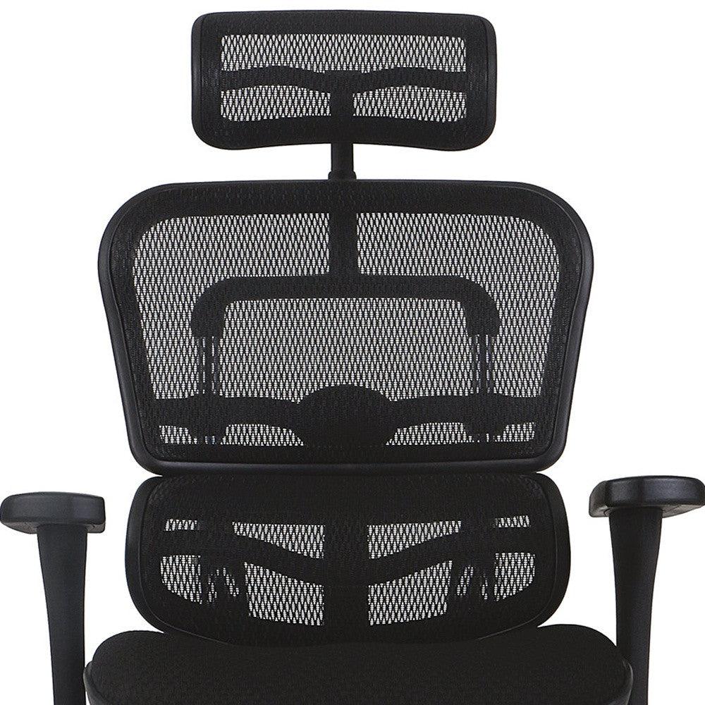 26.5" x 29" x 46" Black Fabric Mesh Chair - AFS