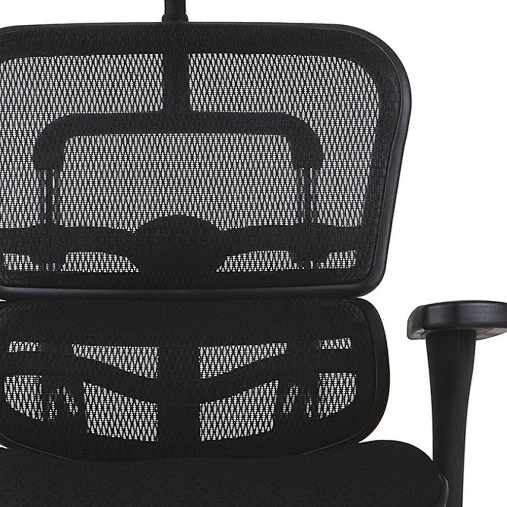 26.5" x 29" x 46" Black Fabric Mesh Chair - AFS