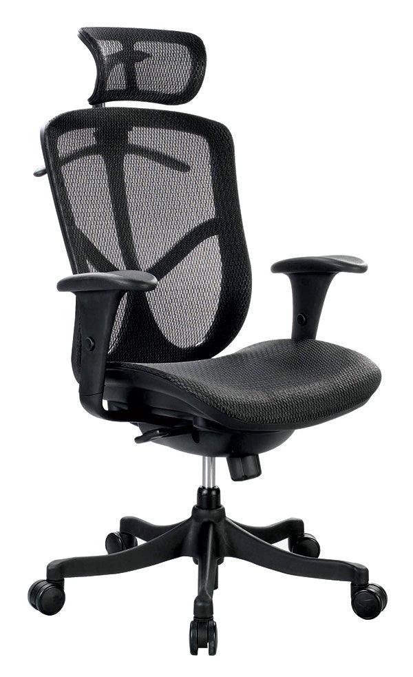 26" x 27.5" x 40" Black Mesh Low Tilt Chair - AFS