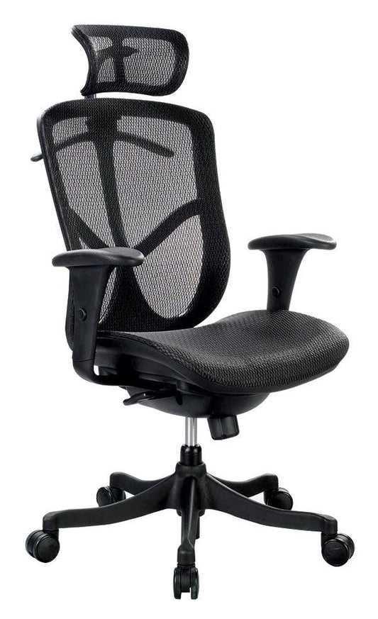 26" x 27.5" x 46" Black Mesh High Tilt Chair - AFS