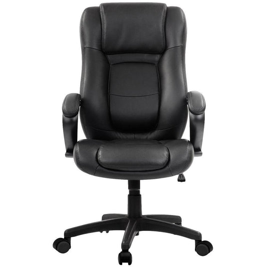 26.37" x 27.55" x 44.8" Black Leather Chair - AFS