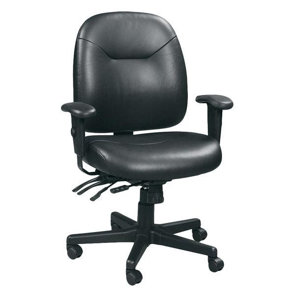 29.5" x 26" x 37" Black Leather Chair - AFS