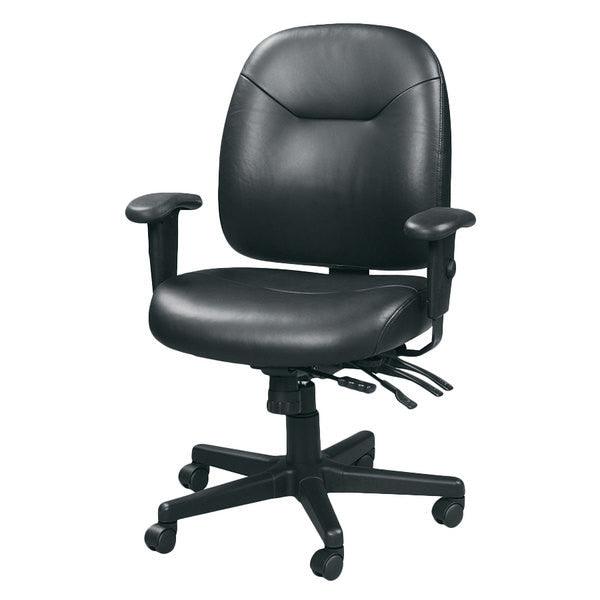 29.5" x 26" x 37" Black Leather Chair - AFS