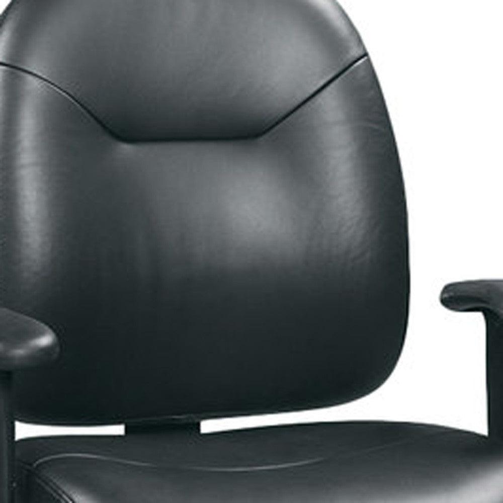 29.5" x 26" x 37" Black Leather Chair - AFS