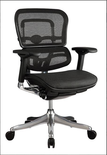 26.4" x 26" x 39.4" Black Mesh Elite Mid Back Chair - AFS