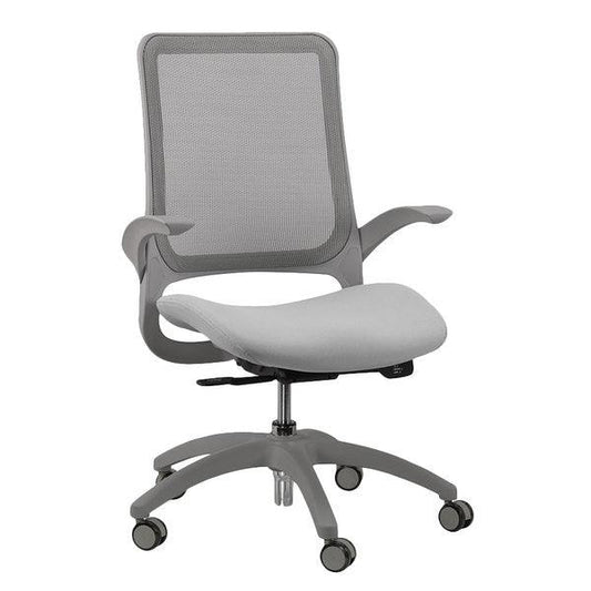 Grey Mesh Ventilated Rolling Office Desk Chair - AFS