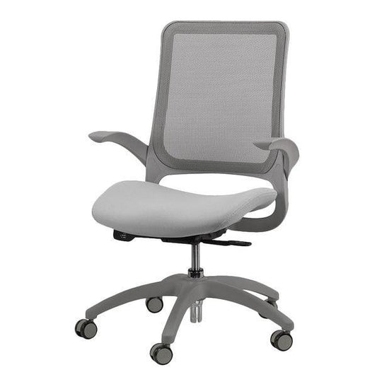 Grey Mesh Ventilated Rolling Office Desk Chair - AFS