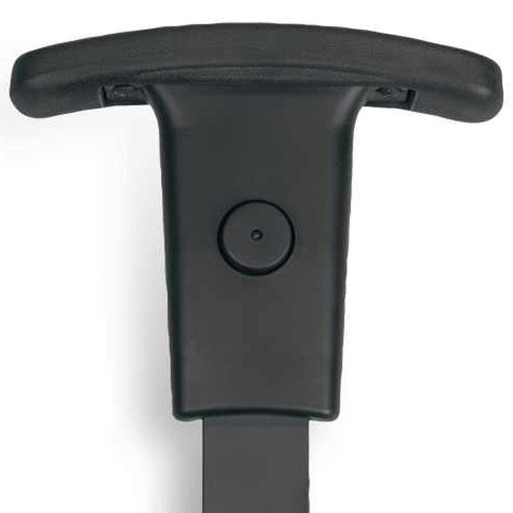 15" x 14" x 8" Black Adjustable Armrests Chair - AFS
