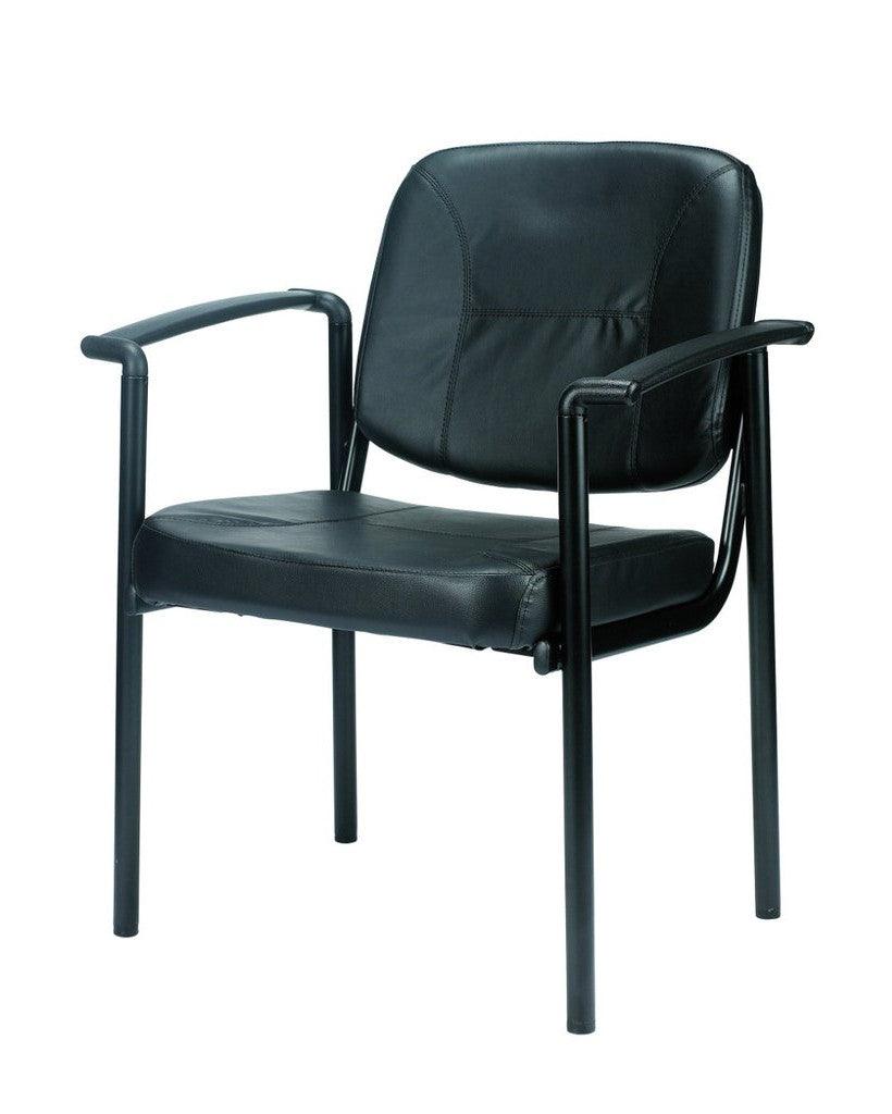 26" x 18.5" x 32.7" Black Vinyl Guest Chair - AFS