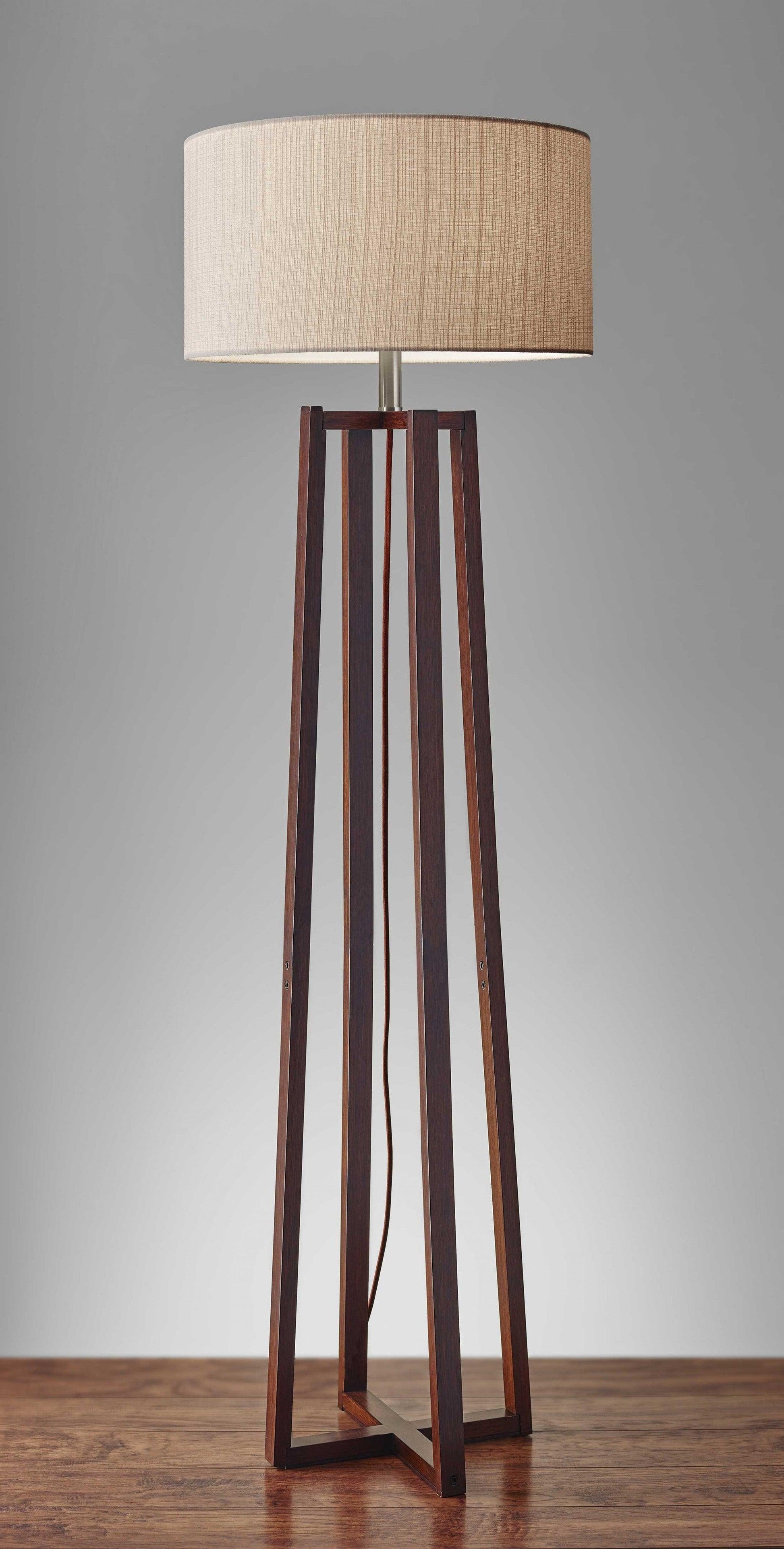 Modern Walnut Birch Wood Floor Lamp - AFS