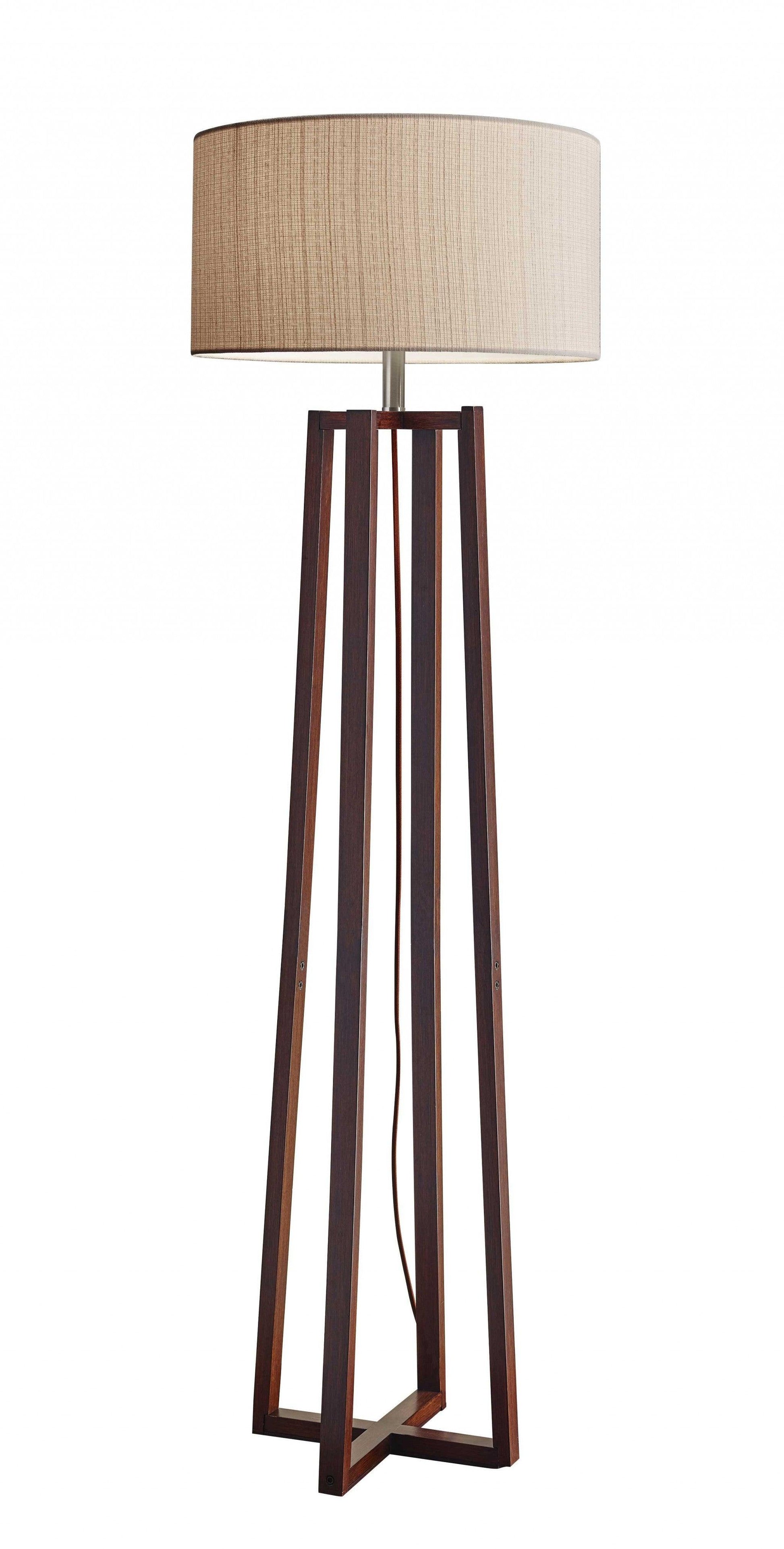 Modern Walnut Birch Wood Floor Lamp - AFS