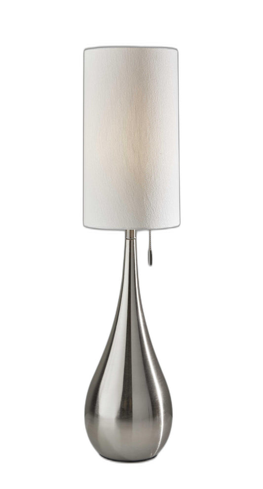 Brushed Steel Metal Teardrop Table Lamp - AFS