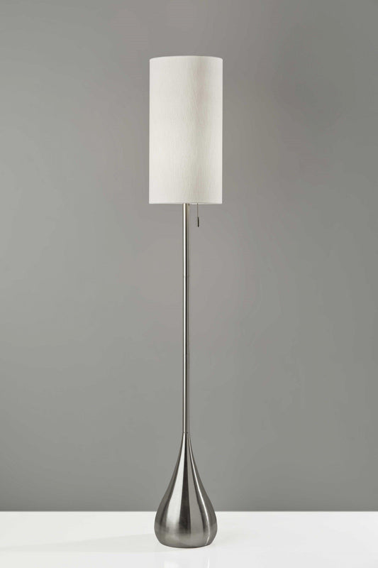 Floor Lamp Brushed Steel Metal Teardrop Base - AFS