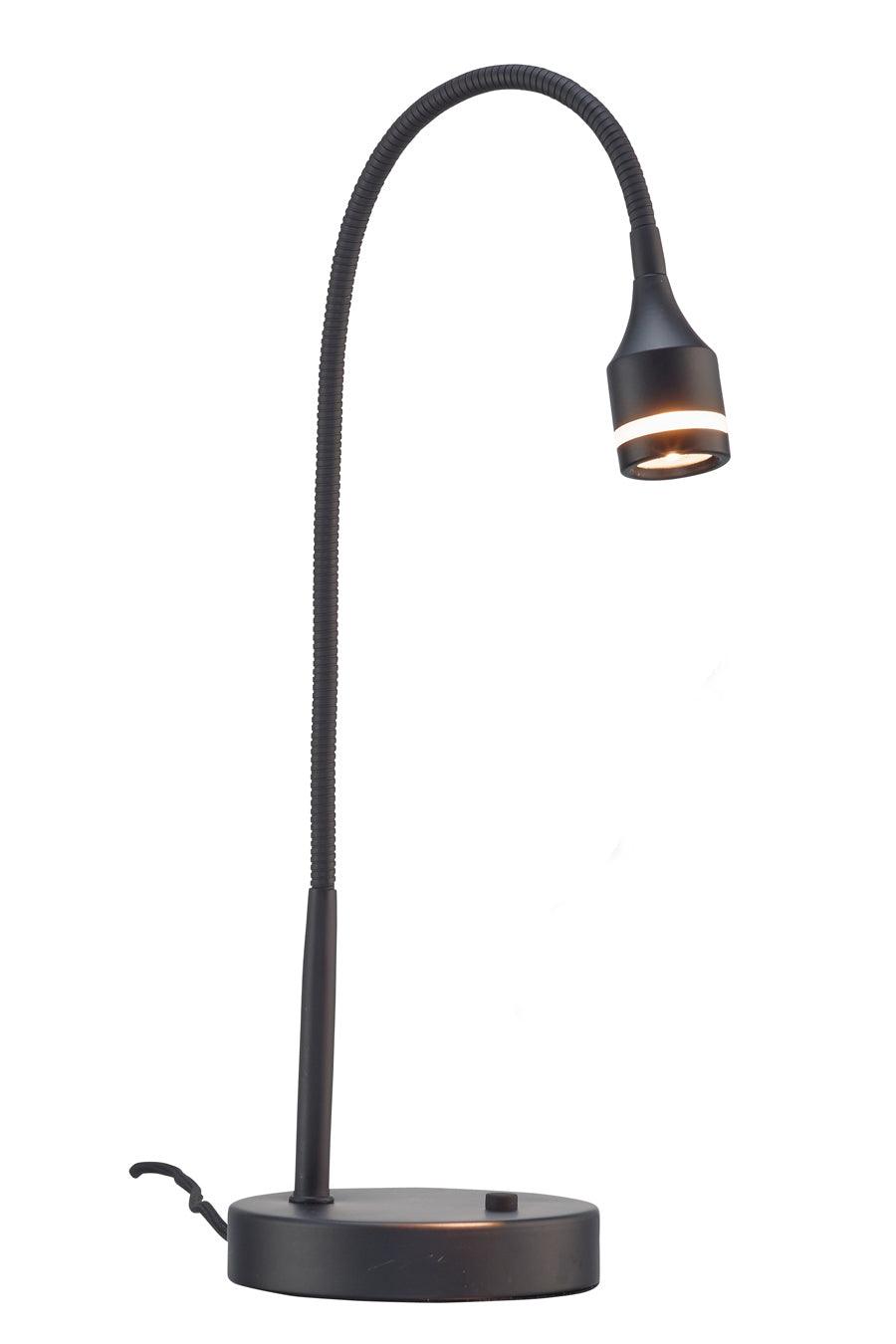 Matte Black Metal LED Adjustable Desk Lamp - AFS