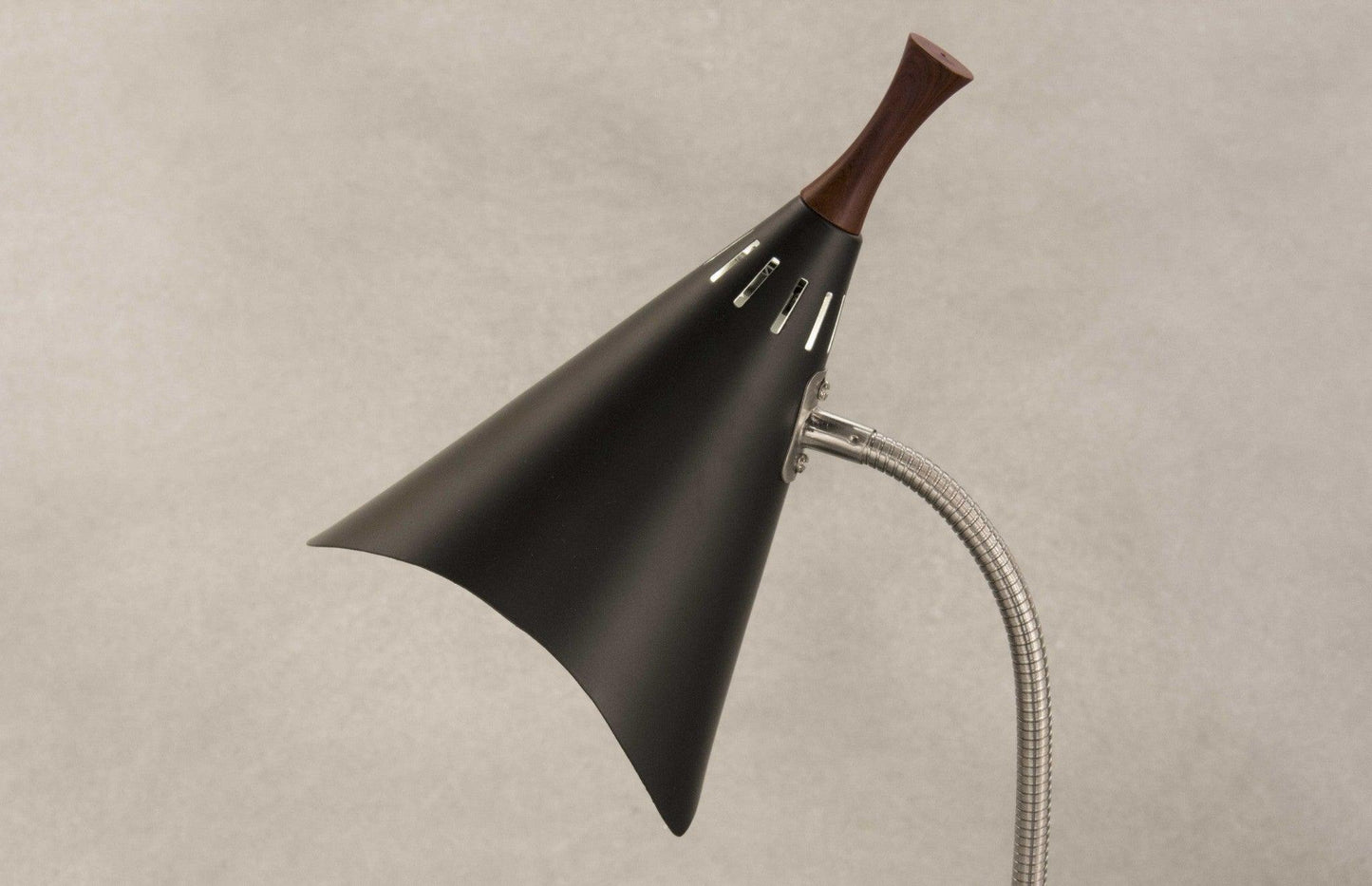 Matte Black Metal Gooseneck Adjustable Desk Lamp - AFS