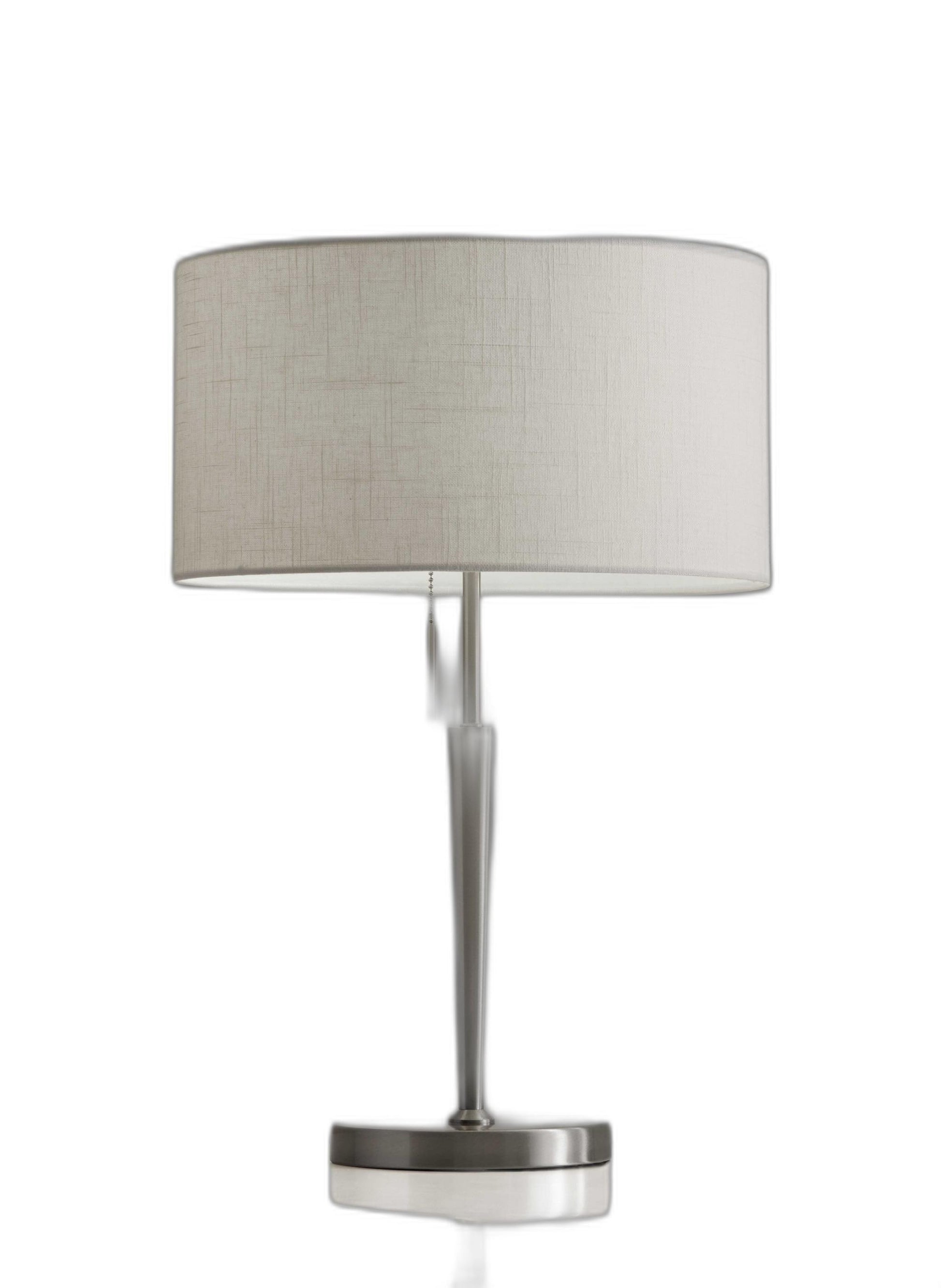 Contemporary Brushed Steel Metal Table Lamp - AFS