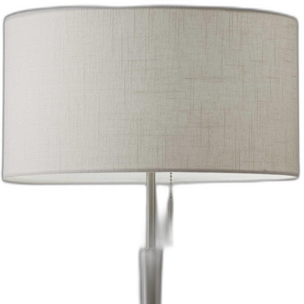 Contemporary Brushed Steel Metal Table Lamp - AFS