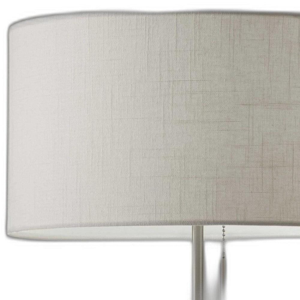 Contemporary Brushed Steel Metal Table Lamp - AFS