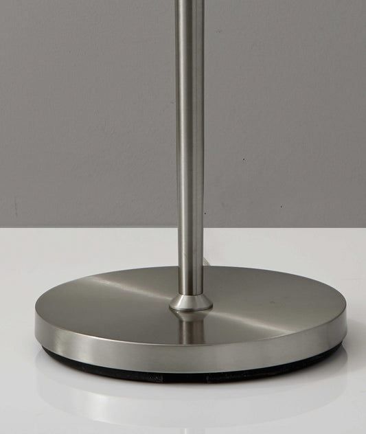 Floor Lamp Contemporary Brushed Steel Metal Tapered Pole - AFS