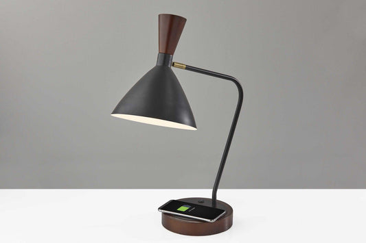 Black Metal Wireless Charging Desk Lamp - AFS