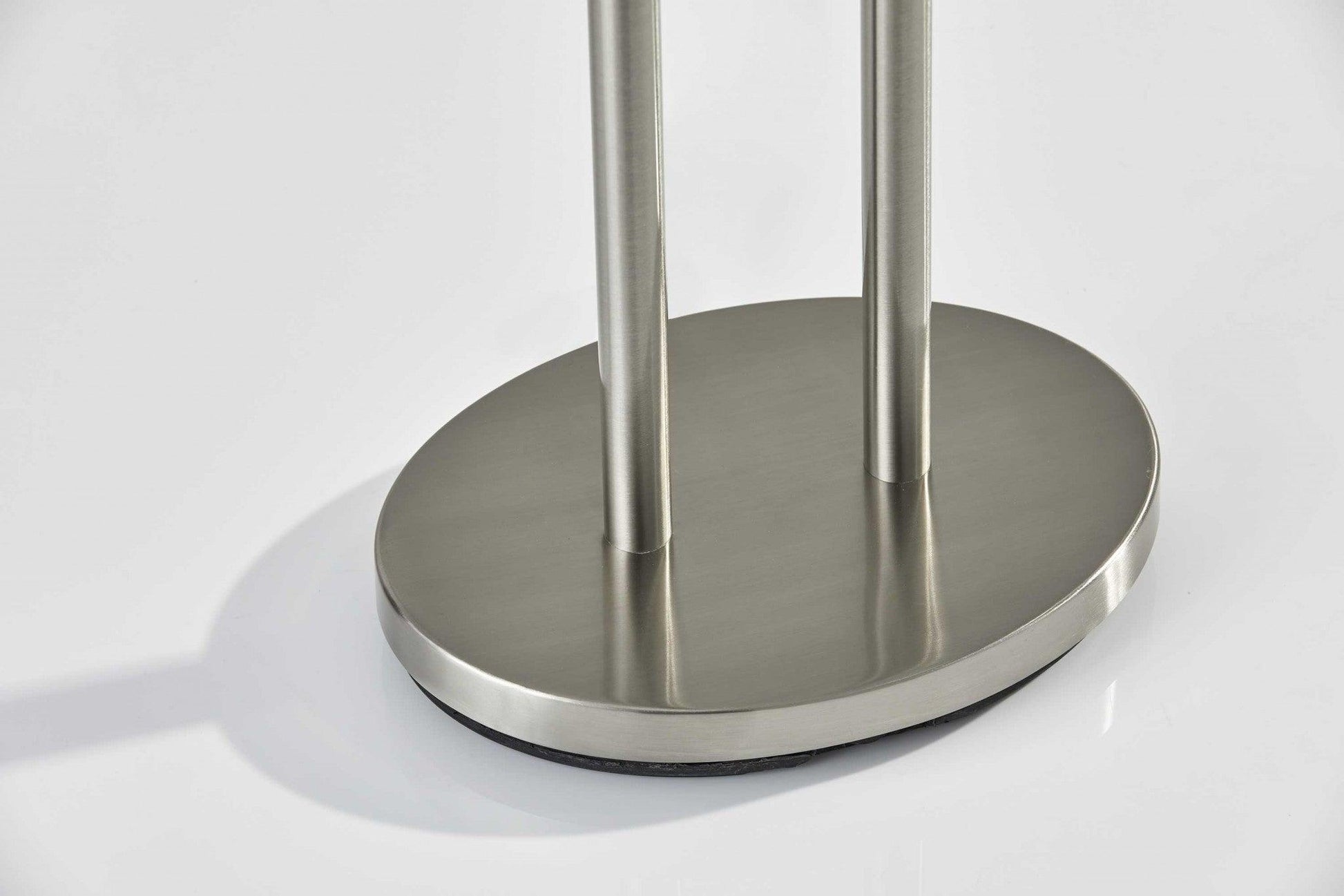 Dual Pole Floor Lamp in Brushed Steel Metal - AFS