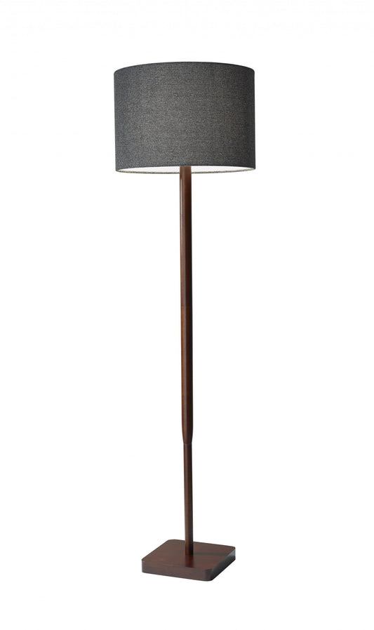 Natural Wood Floor Lamp with Simple Cabin Style - AFS