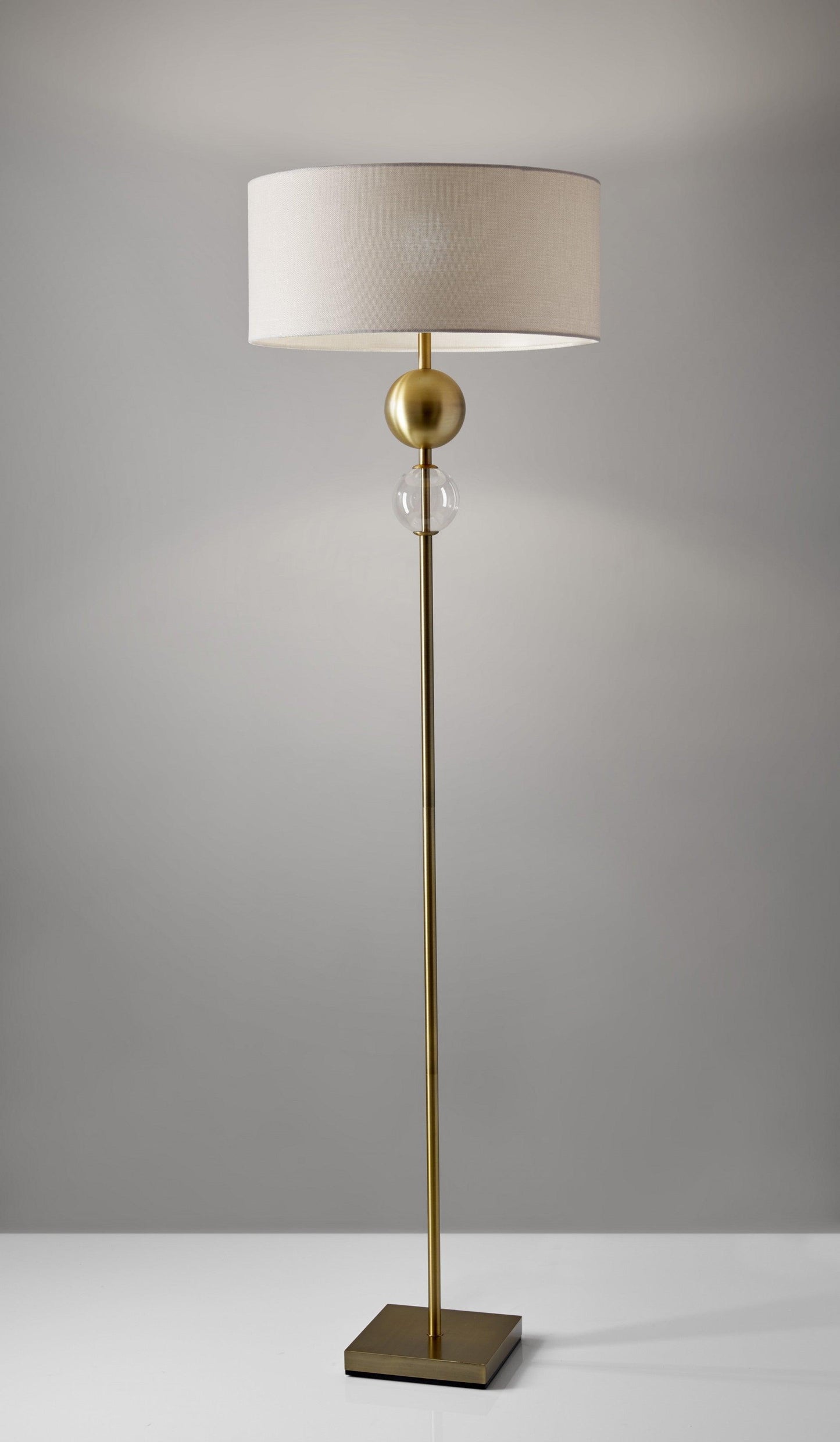 20" X 20" X 69" Brass Metal Floor Lamp - AFS