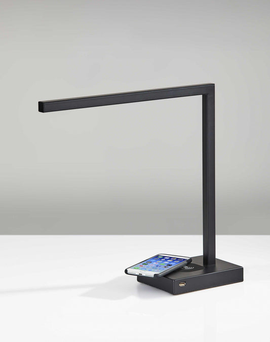 Slender Bar Black Metal LED Charging Desk Light - AFS