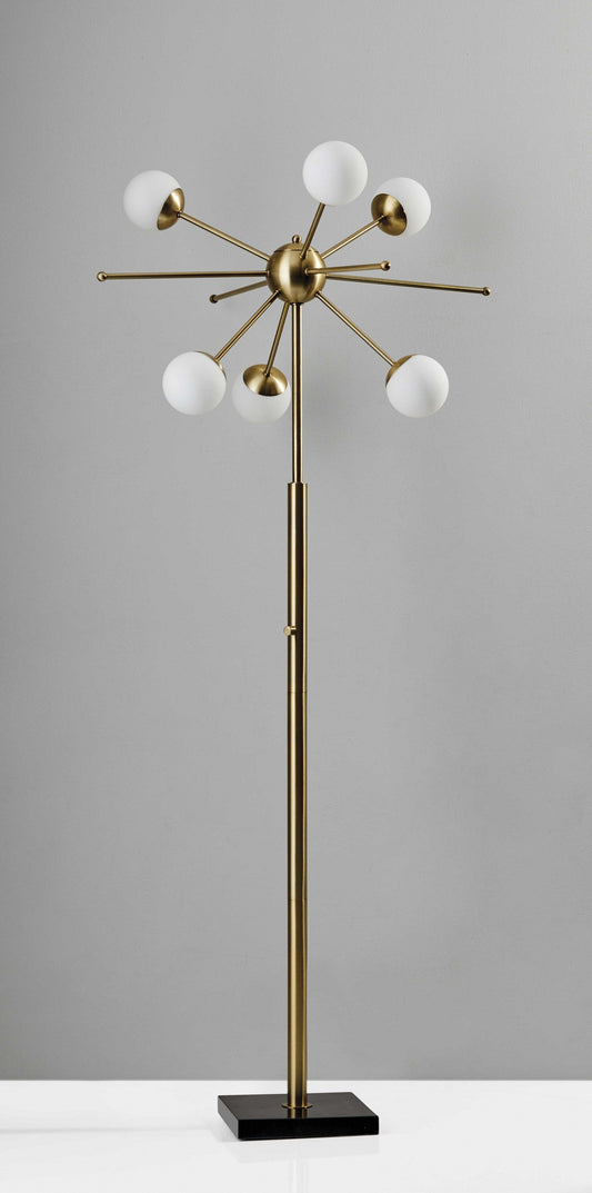 Orbital Sphere Brass Metal LED Floor Lamp - AFS