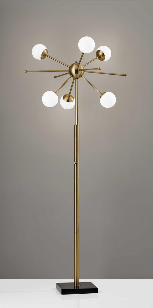 Orbital Sphere Brass Metal LED Floor Lamp - AFS