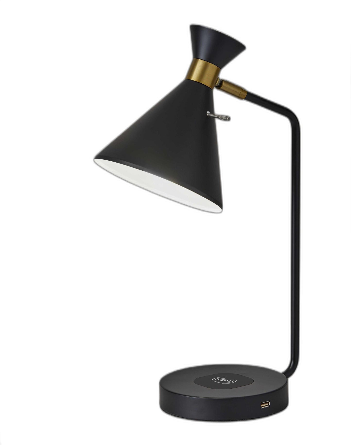 Asymmetrical Diabolo Black Metal Desk Lamp - AFS