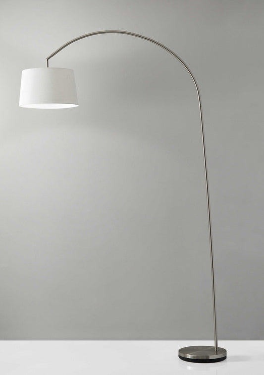 Sweeping Curve Floor Lamp in Black Metal - AFS