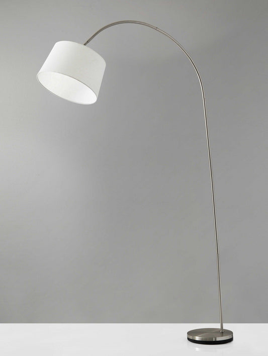 Sweeping Curve Floor Lamp in Black Metal - AFS