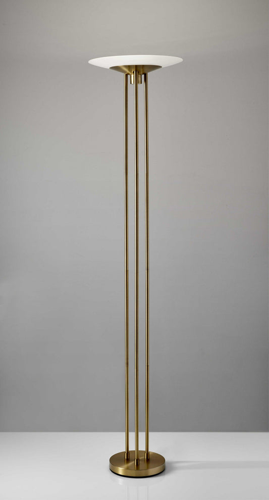 Triple Leg Brass Metal LED Torchiere - AFS