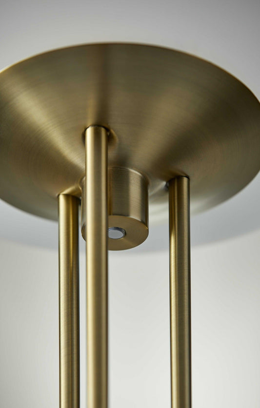 Triple Leg Brass Metal LED Torchiere - AFS