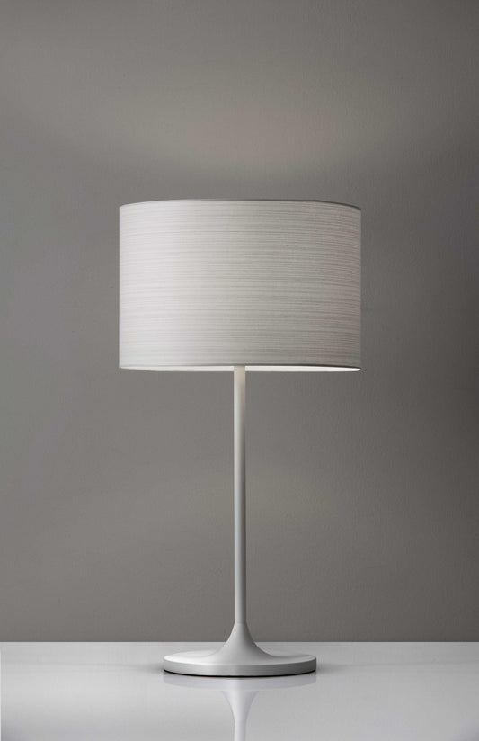 White on White Metal Table Lamp - AFS