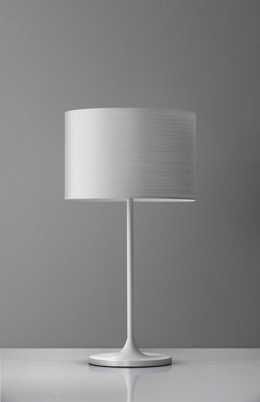 White on White Metal Table Lamp - AFS