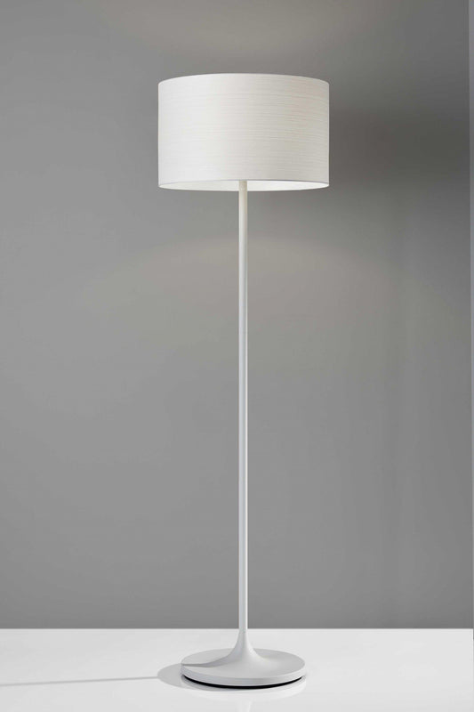 White on White Metal Floor Lamp - AFS