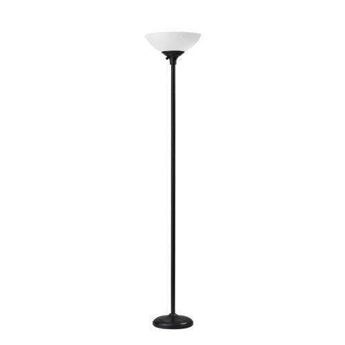 Tailored Black Metal Torchiere with Bright Illumination - AFS