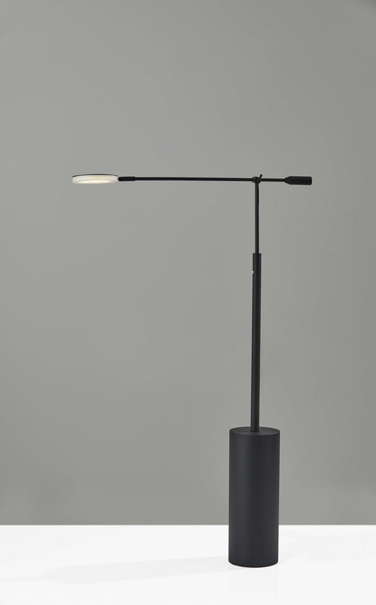 Three Color Adjustable Floor Lamp Black Metal Saucer LED - AFS