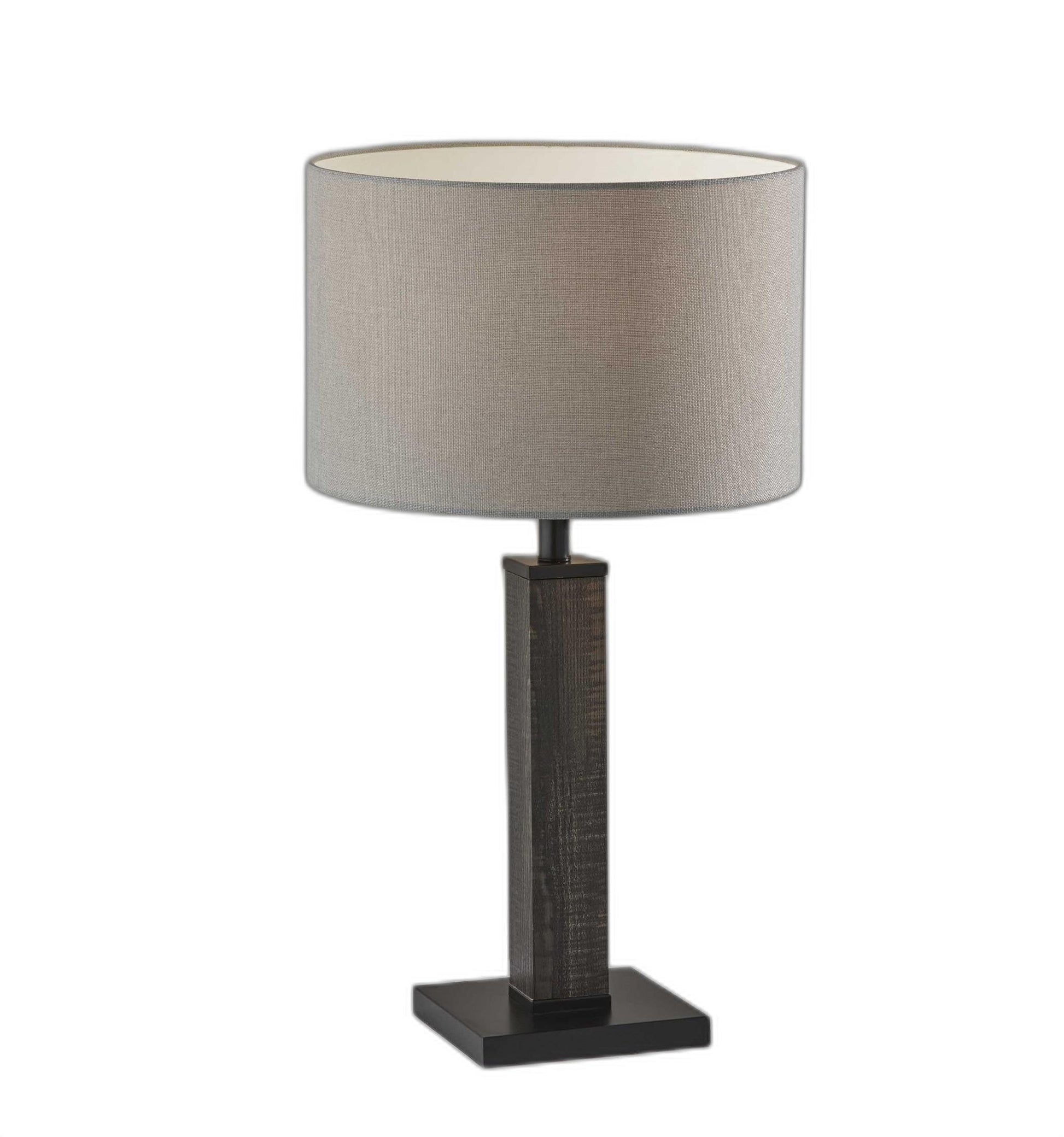 Black Wood Monument Table Lamp - AFS